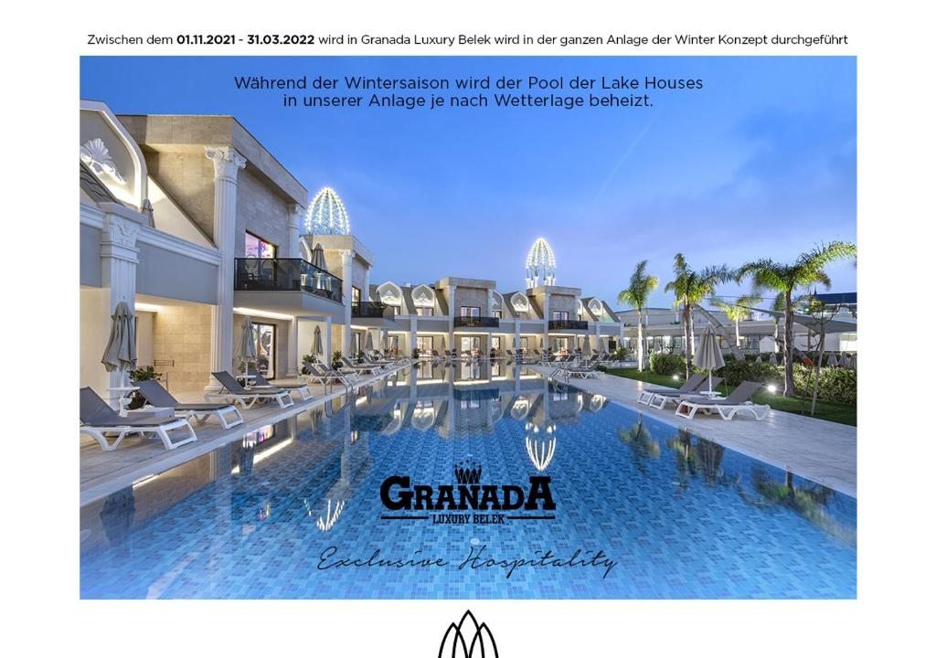 Двухместный (Стандартный двухместный номер с 1 двуспальной или 2 отдельными кроватями, вид на бассейн) отеля Granada Luxury Belek, Белек