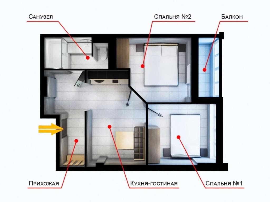 Апартаменты (Апартаменты с 2 спальнями), Апартаменты Hvalana