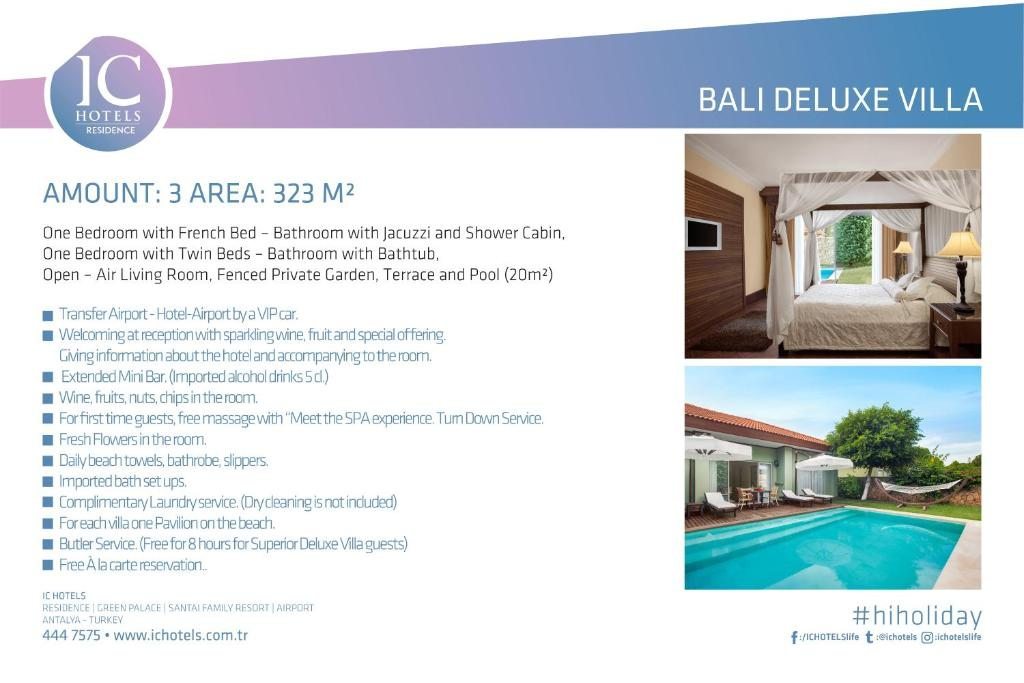 Вилла (Вилла «Бали» Делюкс с собственным бассейном (для 3 взрослых и 2 детей)) отеля IC Residence, Лара