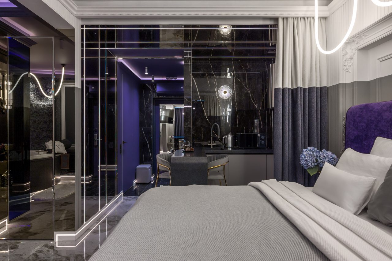 Люкс (РОСКОШЬ 2.0 С САУНОЙ И ДЖАКУЗИ), Апартаменты Домотелли на Пионерской