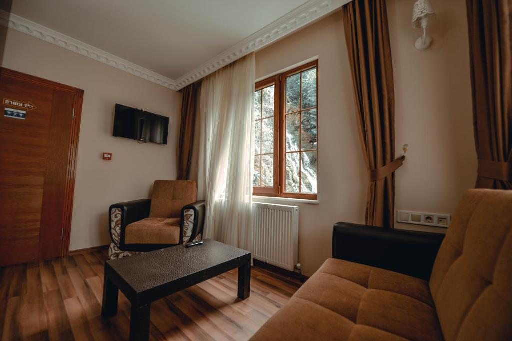 Сьюит (Полулюкс с видом на озеро и водопад - Балкон) отеля Trabzon Inn Aygun Hotel, Узунгель