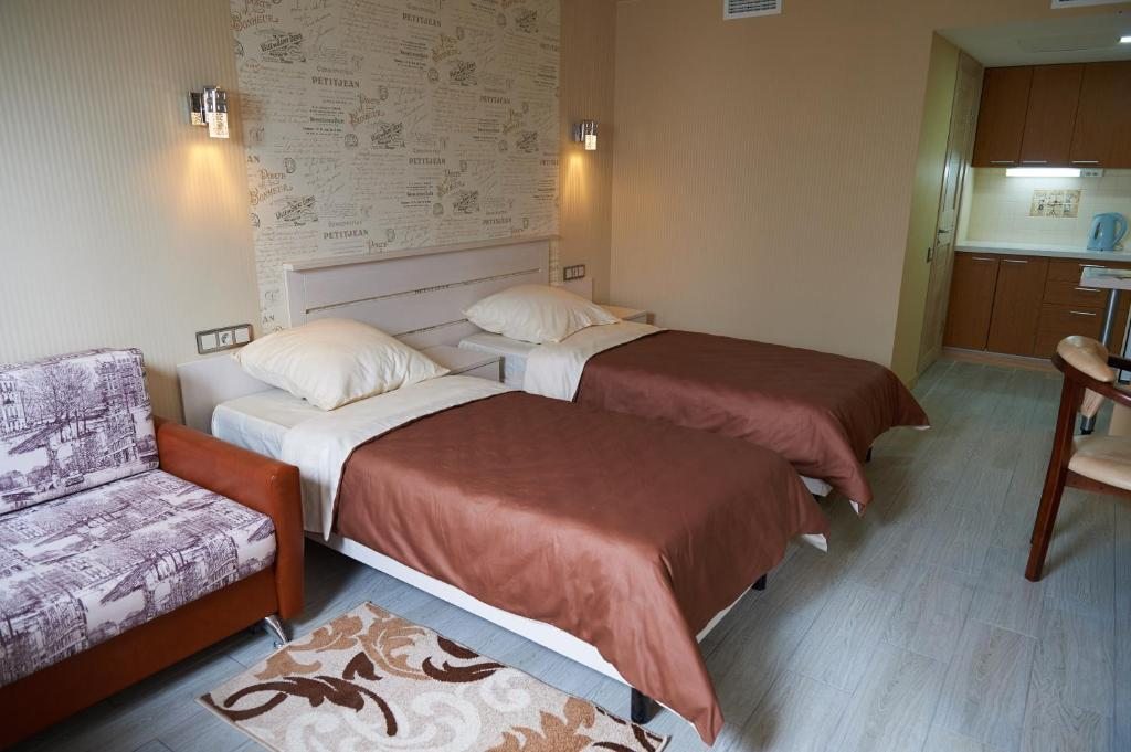 Двухместный (Просторный двухместный номер с 2 отдельными кроватями) гостевого дома Савино, Савино (Тверская область)