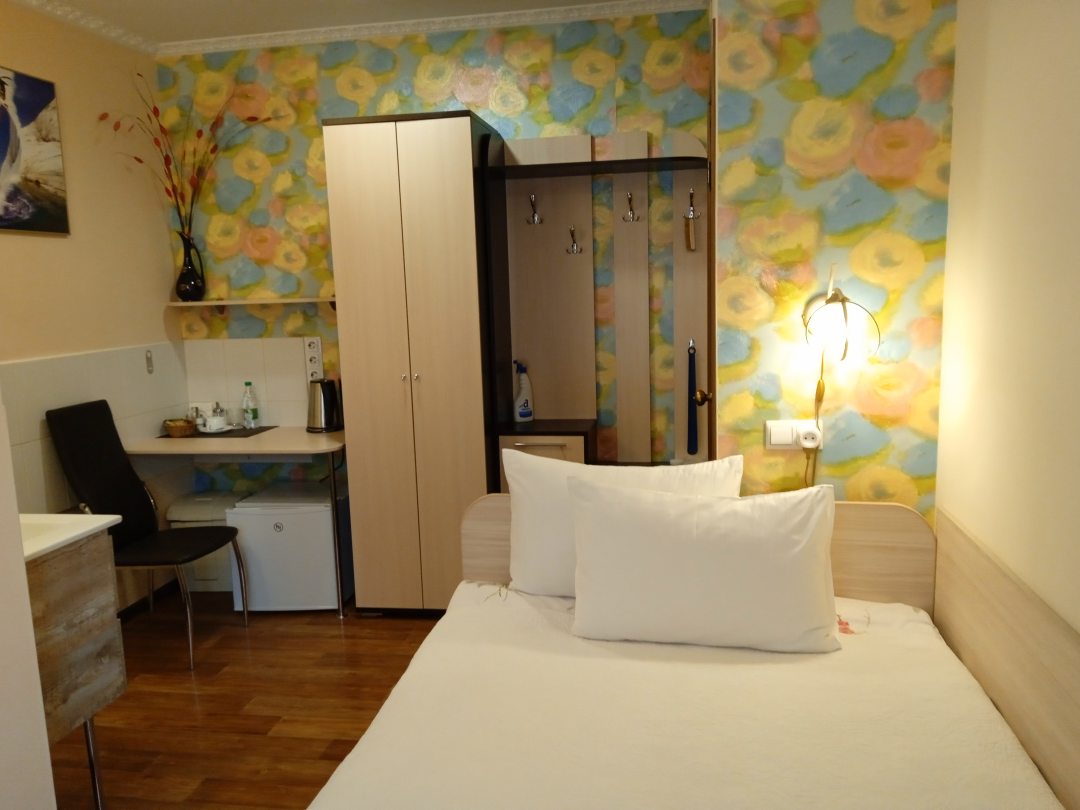 Одноместный (Стандарт, с полутораспальной кроватью) отеля Модуль, Иркутск