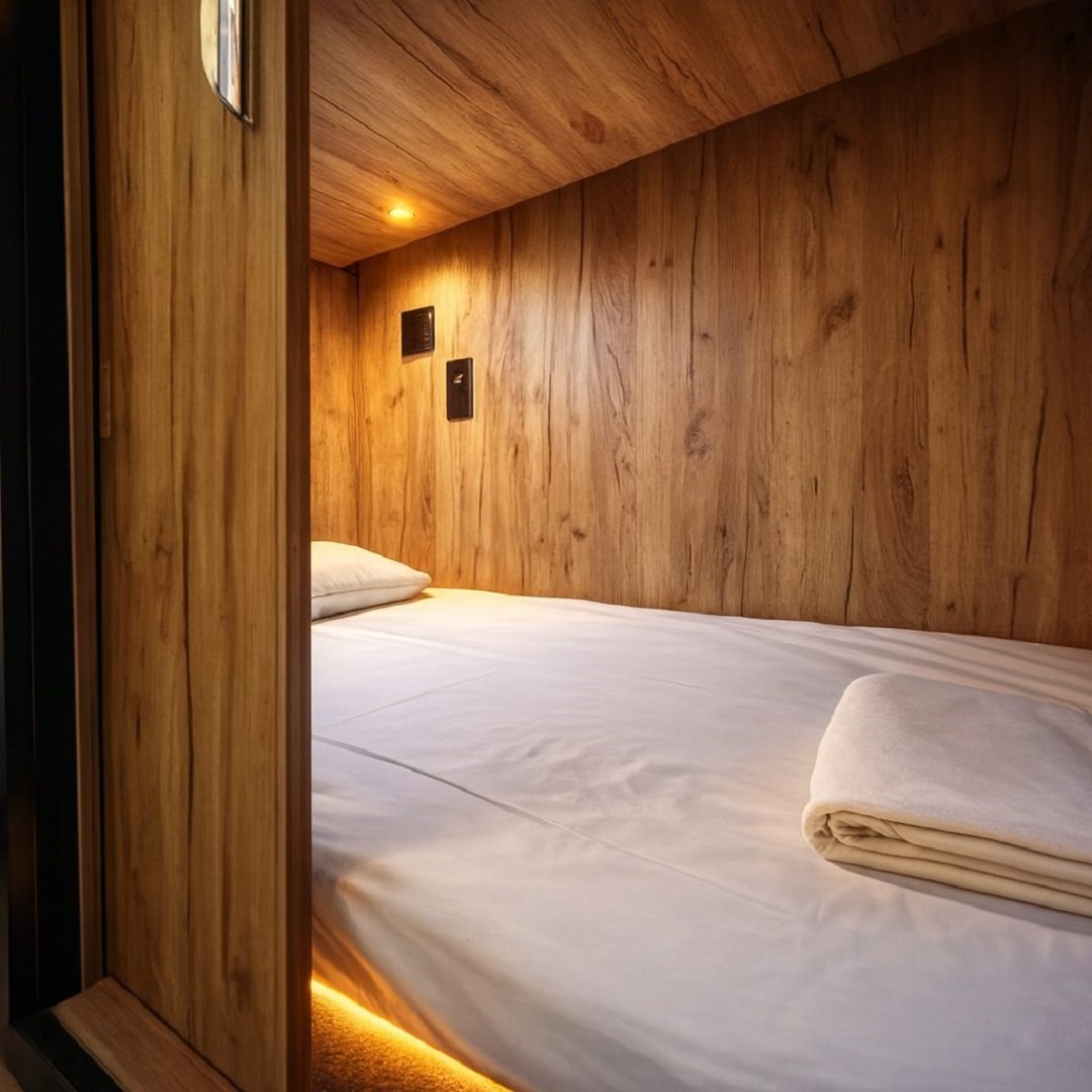 Восьмиместный капсульный номер