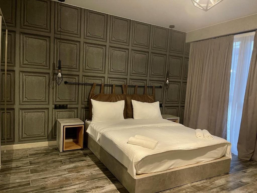 Двухместный (Двухместный номер Делюкс с 1 кроватью или 2 отдельными кроватями, вид на горы) отеля Gudauri Loft, Гудаури