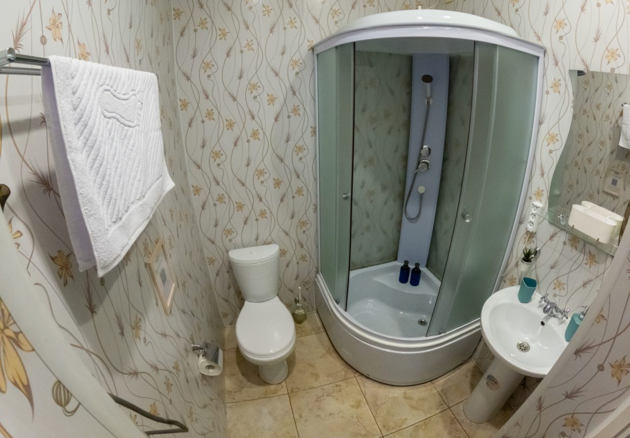 санузел с душевой кабиной в номере