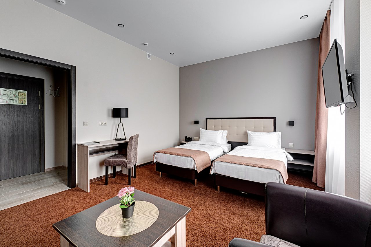 De Luxe (С одной большой кроватью или двумя раздельными) гостиницы Премьер отель, Тверь