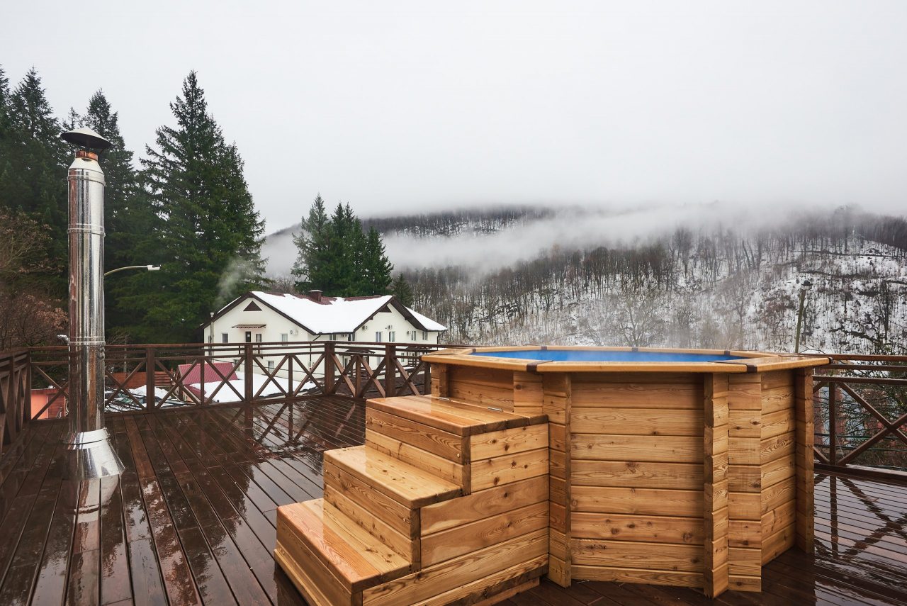 Купальня на открытом воздухе, Гостевой дом Alm Hotel