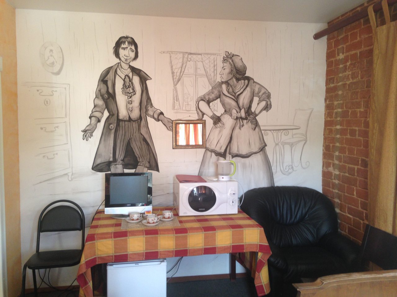 Двухместный (Комната с раздельными кроватями с видом на город (223)), Гостевой дом Шинель