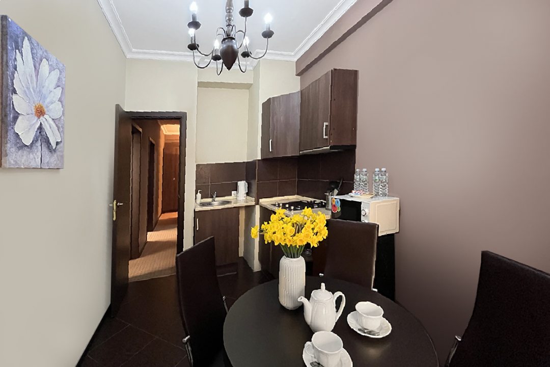 Апартаменты (С 2 спальнями (две двуспальные кровати)) апарт-отеля Горная Резиденция, Красная Поляна