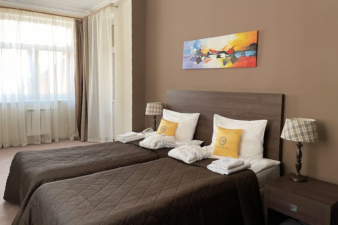 Апартаменты (С 2 спальнями (4 отдельные кровати)) апарт-отеля Горная Резиденция, Красная Поляна