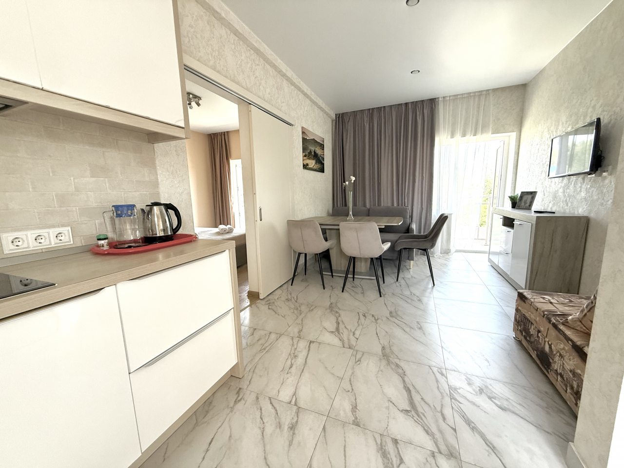 Апартаменты (Апартаменты с кухней и 2мя балконами), Гостевой дом Коралловый Риф