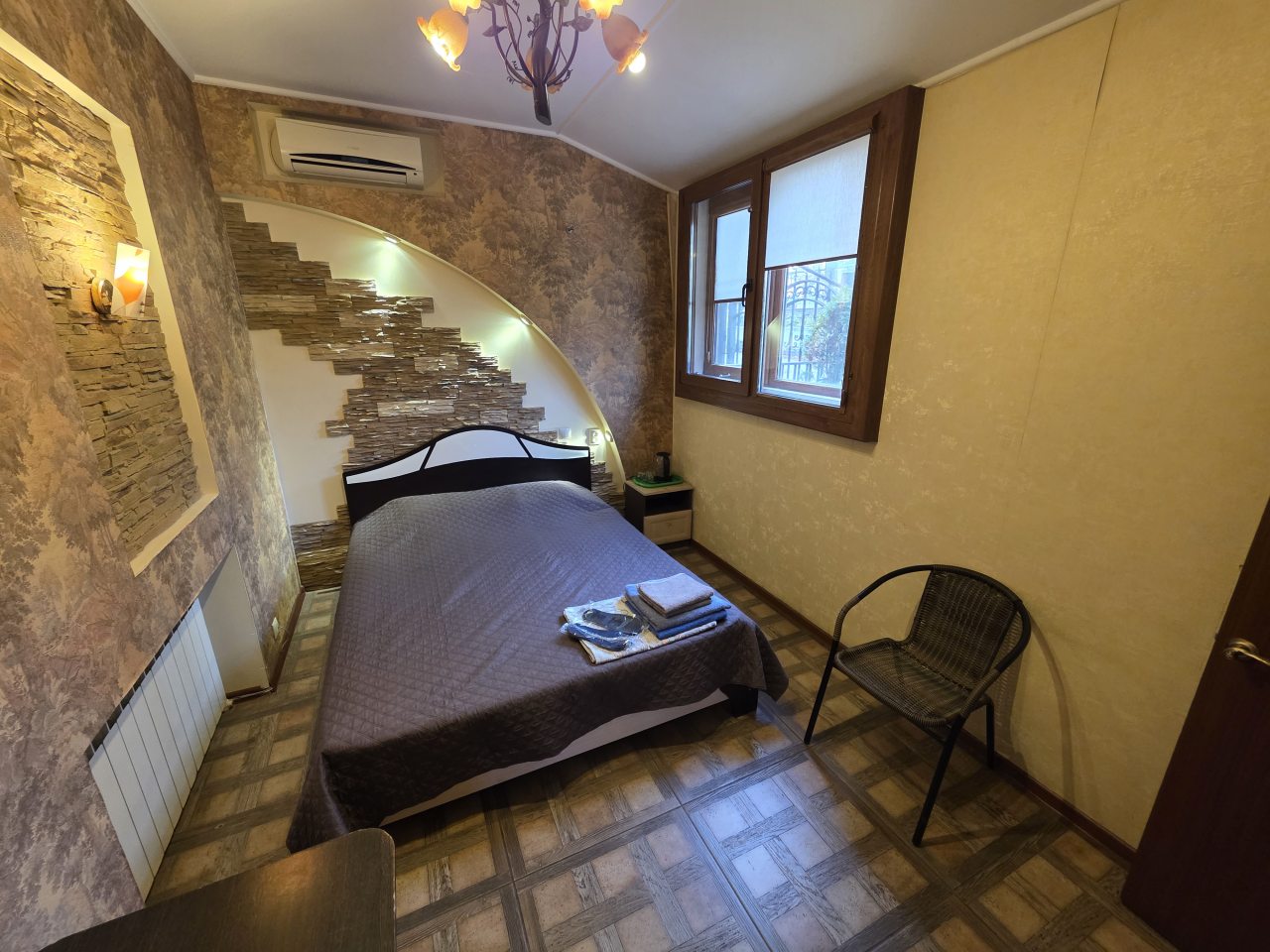 Двухместный (Небольшой номер с 1 кроватью), Мини-отель Атлант