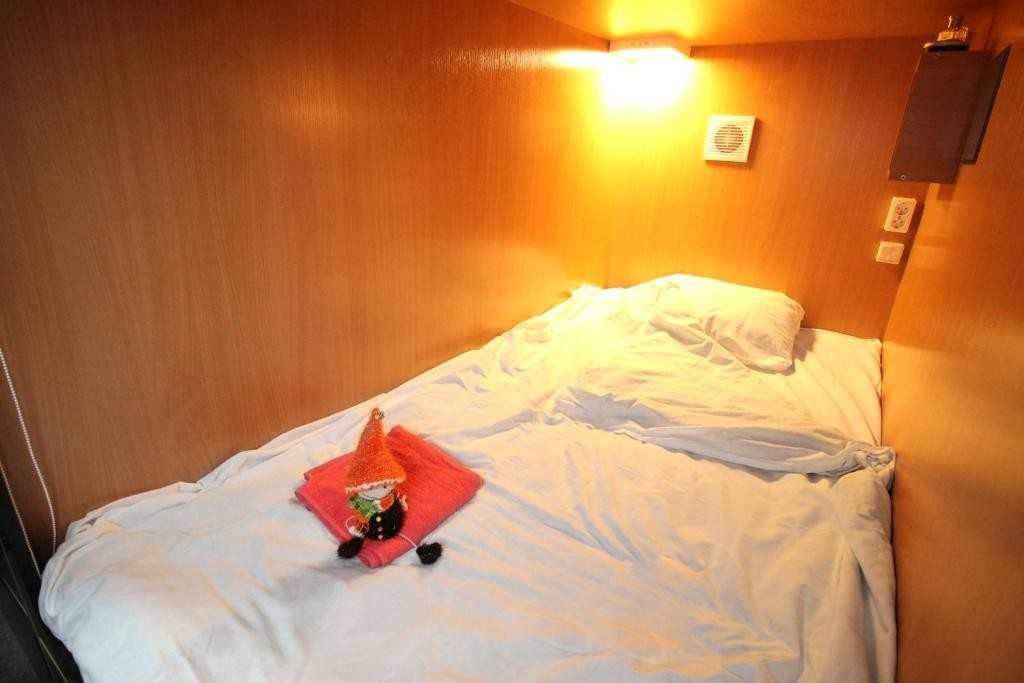 Номер (Спальное место на двухъярусной кровати в общем номере для женщин) капсульного отеля Homebox, Москва