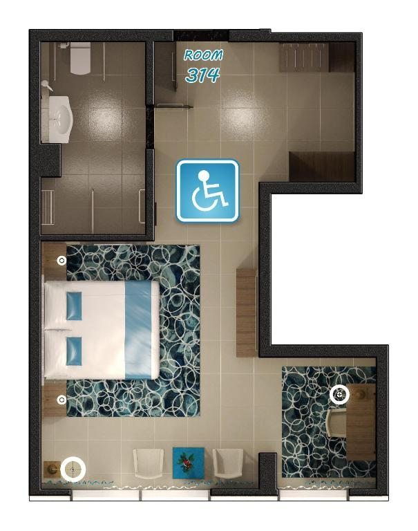 Двухместный (Двухместный номер с 1 кроватью или 2 отдельными кроватями - Подходит для гостей с ограниченными физическими возможностями) отеля AZIMUT Отель Меди Терре Нетания