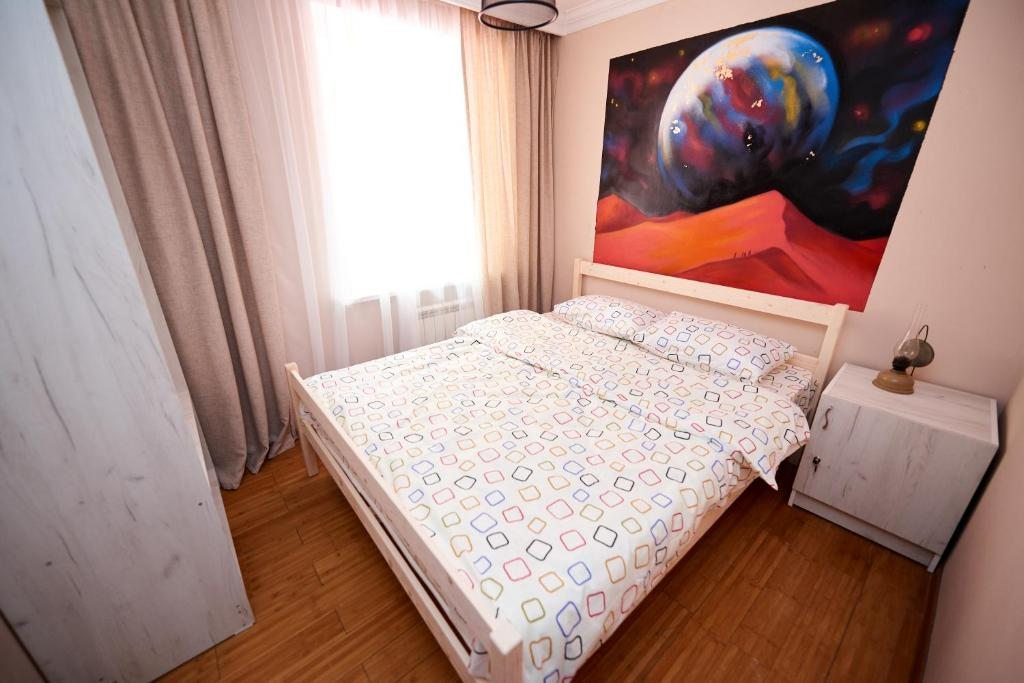 Двухместный (Стандартный двухместный номер с 1 кроватью) хостела Wanderlust, Алматы