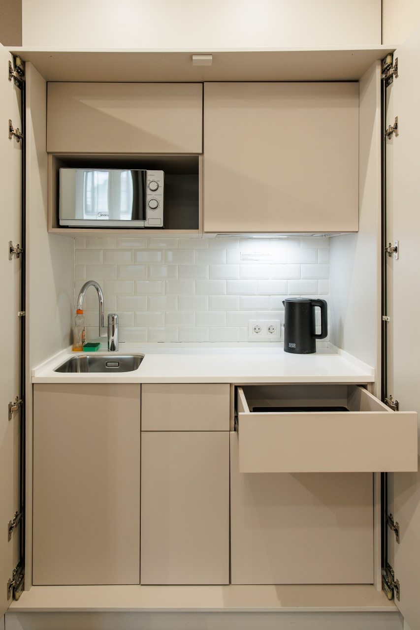 Двухместный (Просторный с 1 кроватью или 2 отдельными кроватями и кухней), Отель Артбокс