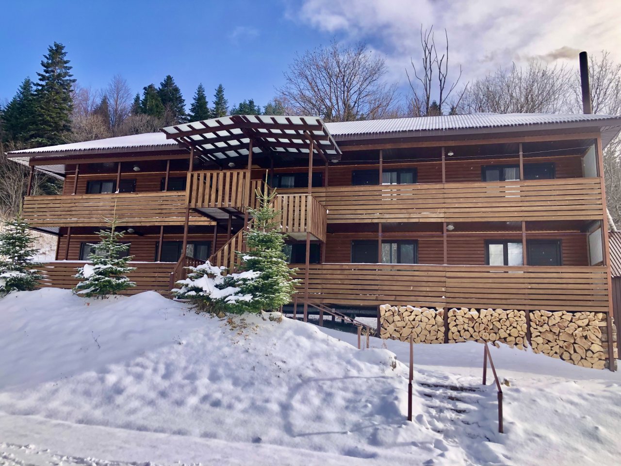 Двухместный (Двухместный номер с 2 отдельными кроватями и видом на горы), База отдыха Панорама