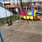 Горка, две качели, песочник