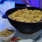Процесс раскладки плова