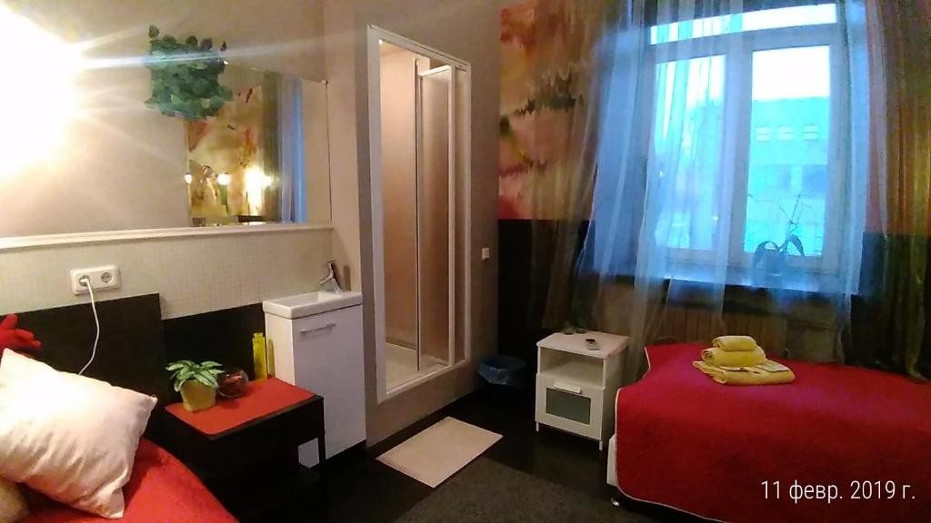 Двухместный (Двухместный с 1 кроватью или 2 отдельными кроватями и душем) мини-гостиницы Орхидея, Санкт-Петербург