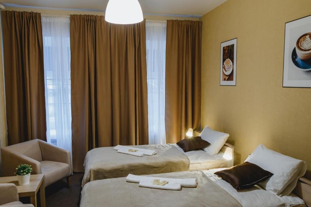 Двухместный (Просторный двухместный номер с 2 отдельными кроватями) мини-отеля Мокко, Санкт-Петербург