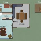 Дом (Домик с баней (оплата бани отдельно )), Дом на Лесной Опушке