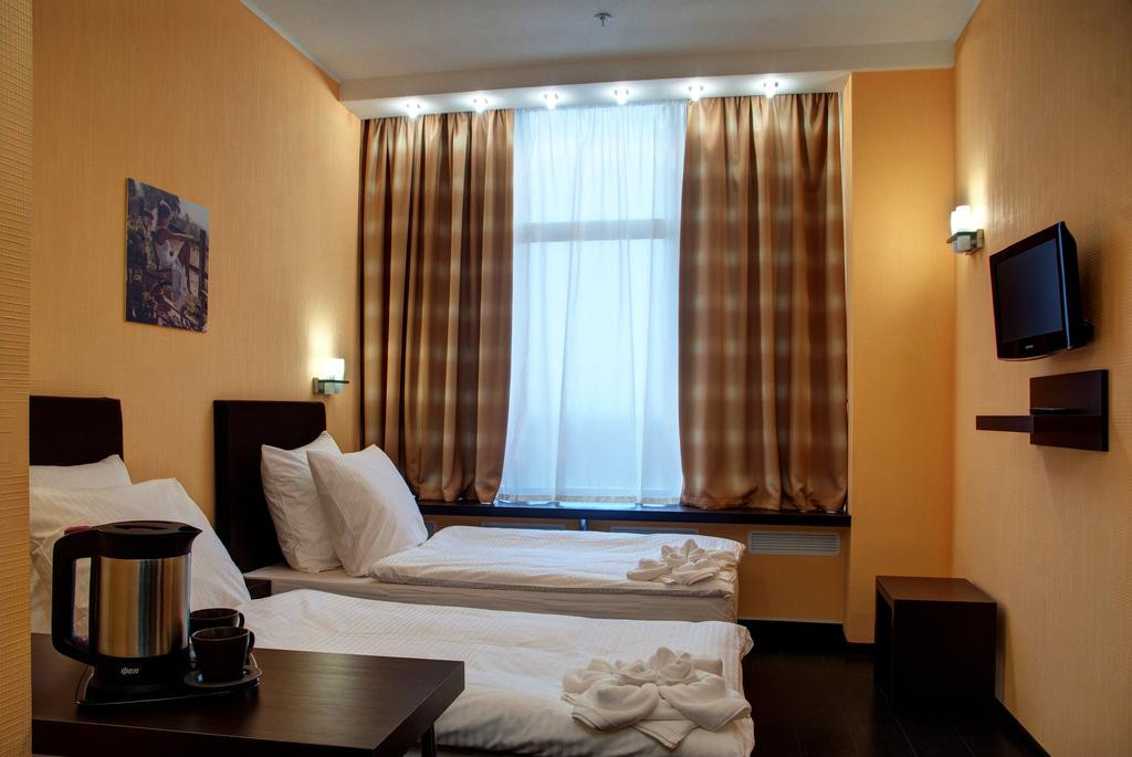 Номер с двумя кроватями в отеле Инсайд Бизнес, Москва. Отель Инсайд Бизнес