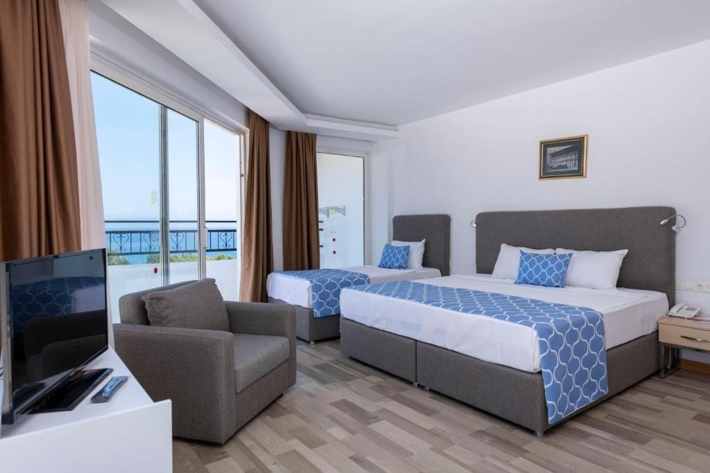 Одноместный (Стандартный одноместный номер с видом на море) курортного отеля FUN&SUN Comfort Beach Resort, Кемер