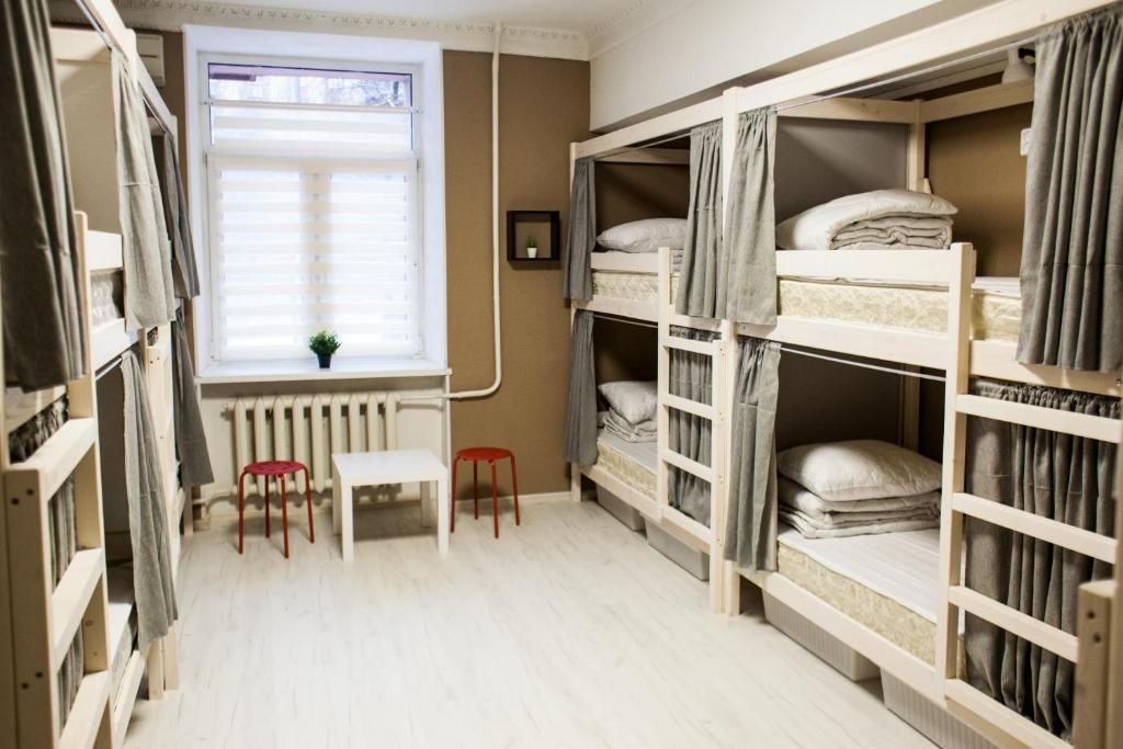 Десятиместный (Кровать в общем номере для мужчин и женщин с 10 кроватями) хостела Хостелы Рус- Фрунзенская, Москва