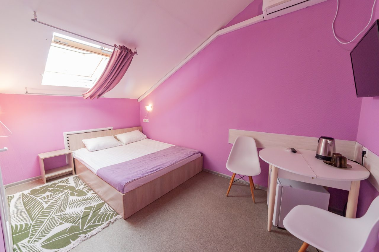 Двухместный (С двуспальной кроватью мансардного типа), Отель Бирюза