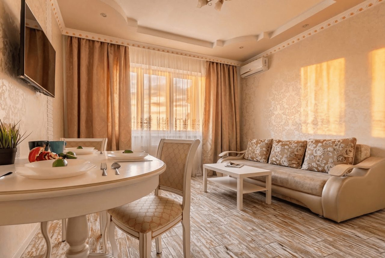 Апартаменты (Евродвухкомнатные на 16 этаже с балконом и красивым видом), Depart ApartHotel Hight Level