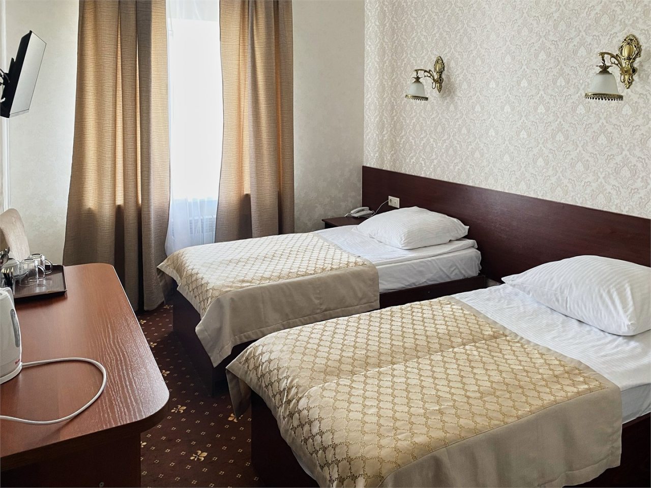 Двухместный (Стандарт с душем, двумя раздельными кроватями, 19 кв м), Отель Калипсо
