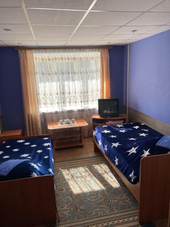 Двухместный (Бюджетный двухместный номер с 2 отдельными кроватями) гостиницы Кама, Нефтекамск