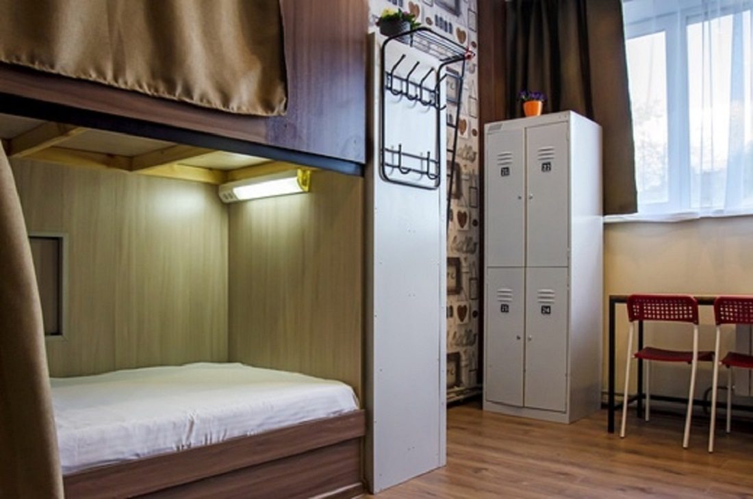 Шестиместный (Спальное место на двухъярусной кровати в общем номере) мини-отеля Hotel LOFT Ptz, Петрозаводск