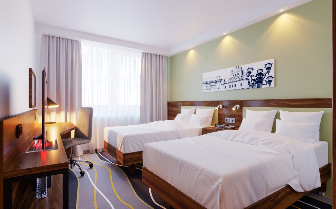 Двухместный (Стандартный номер с 2 кроватями Twin (с завтраком)) отеля Hampton by Hilton Brest, Брест