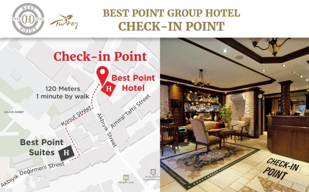 Трехместный (Трехместный номер Делюкс с собственным хаммамом) апарт-отеля Best Point Suites Old City - Best Group Hotels, Стамбул