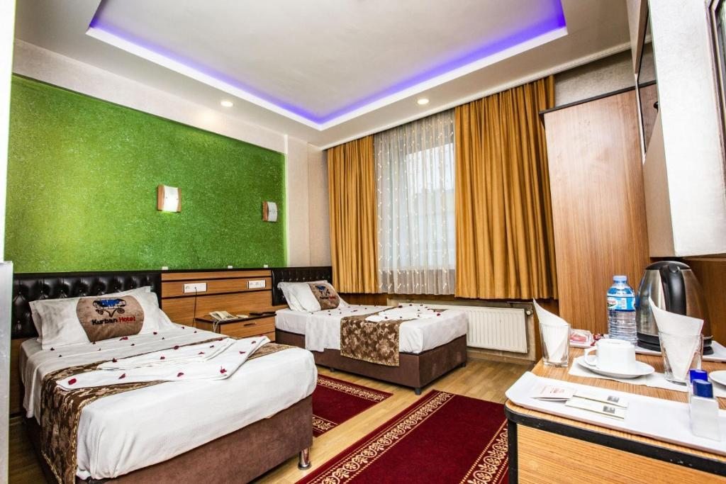 Двухместный (Стандартный двухместный номер с 1 кроватью или 2 отдельными кроватями) отеля Hotel Kurban, Стамбул