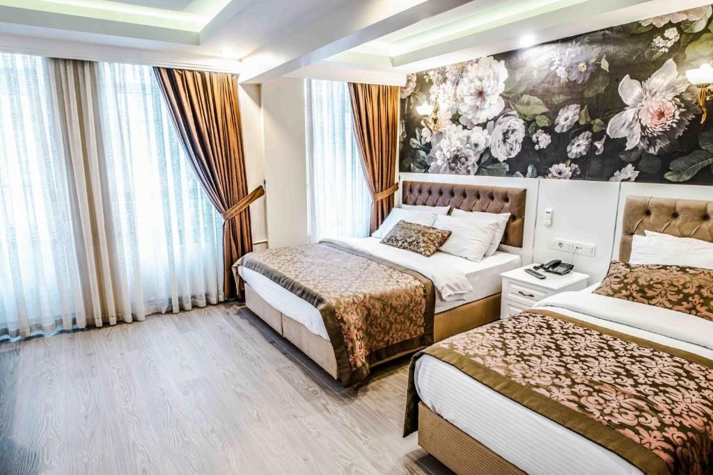 Двухместный (Двухместный номер Делюкс с 2 отдельными кроватями) отеля Lazz City Hotel, Стамбул
