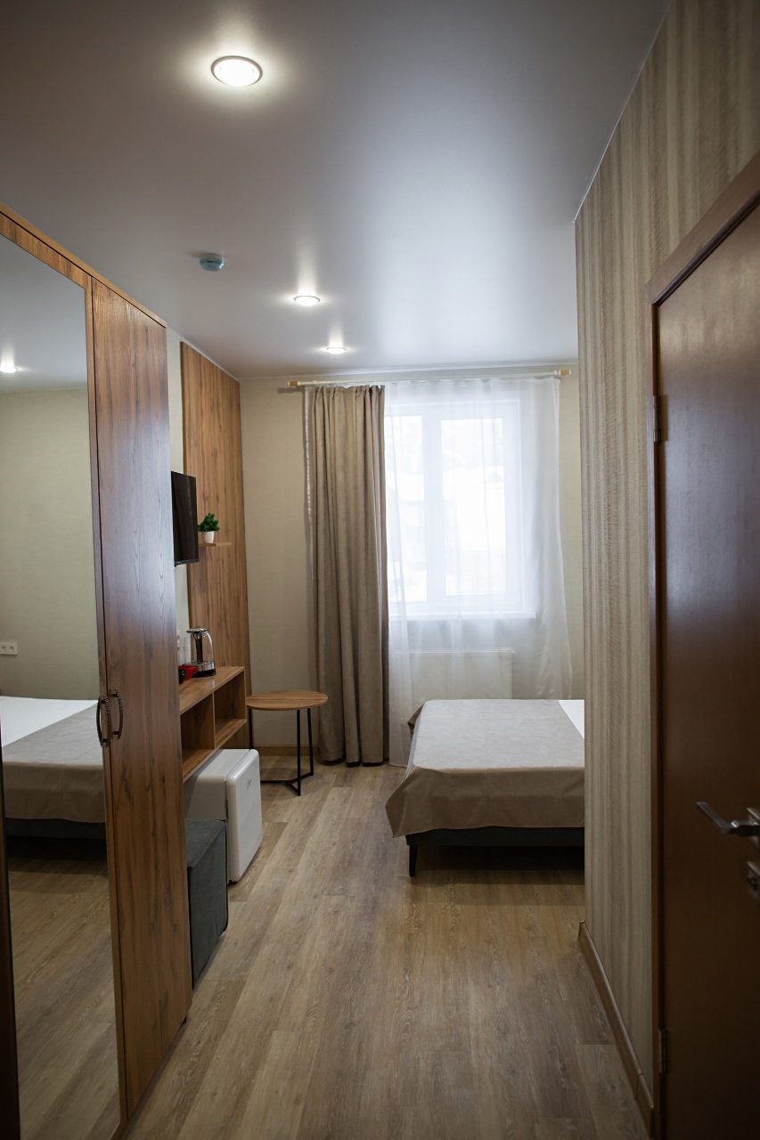 Двухместный (Новый двухместный стандарт с раздельными кроватями) гостиницы Таёжный привал, Шерегеш