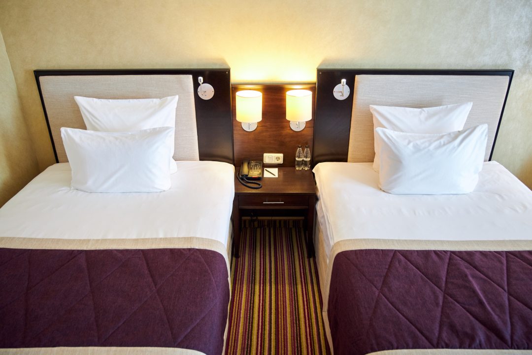 Двухместный (Стандарт с двумя кроватями Queen size | Вид на город) отеля River Palace Hotel, Санкт-Петербург