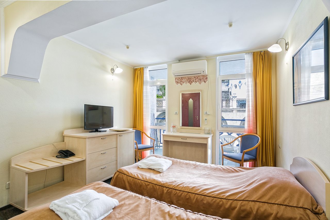 Двухместный (Стандарт однокомнатный (TWIN) - 1, 2 этаж), Отель 1001 Ночь