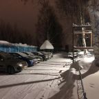 Автостоянка / Парковка, Северное сияние