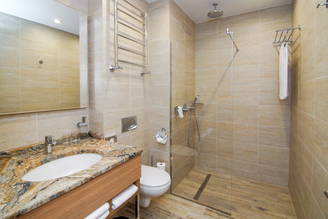 Ванная комната в отеле 45 параллель, Краснодар. Отель 45 параллель