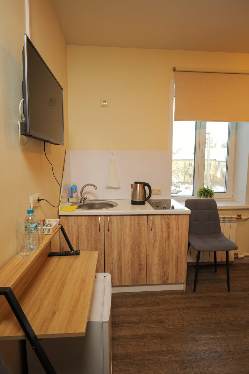 Номер с двухъярусной кроватью, кухней и сан.узлом