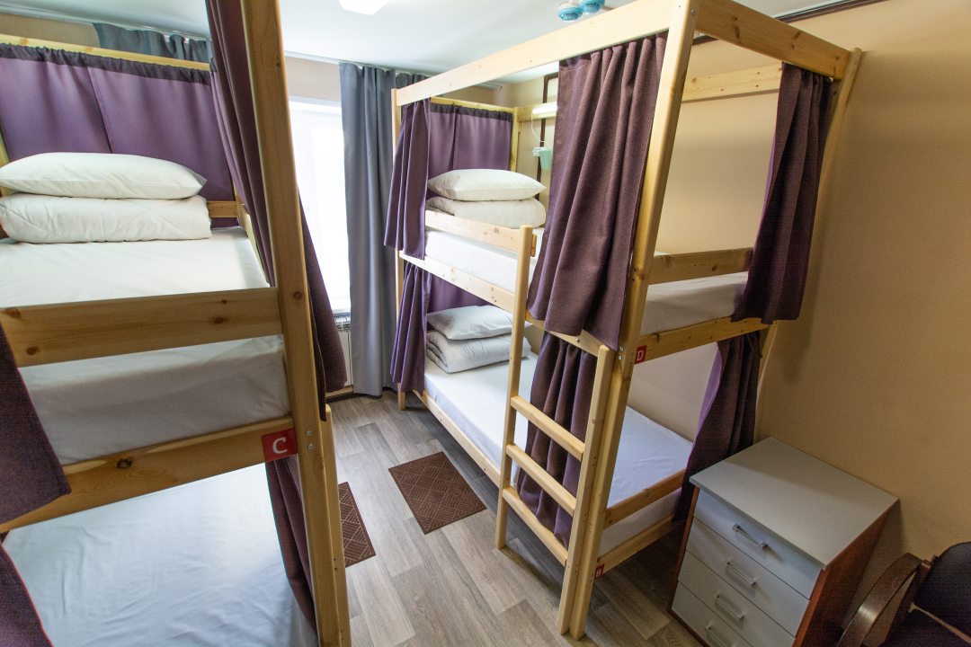 Четырехместный (Кровать в общем 4-местном номере для мужчин и женщин) хостела Рус, Чебоксары