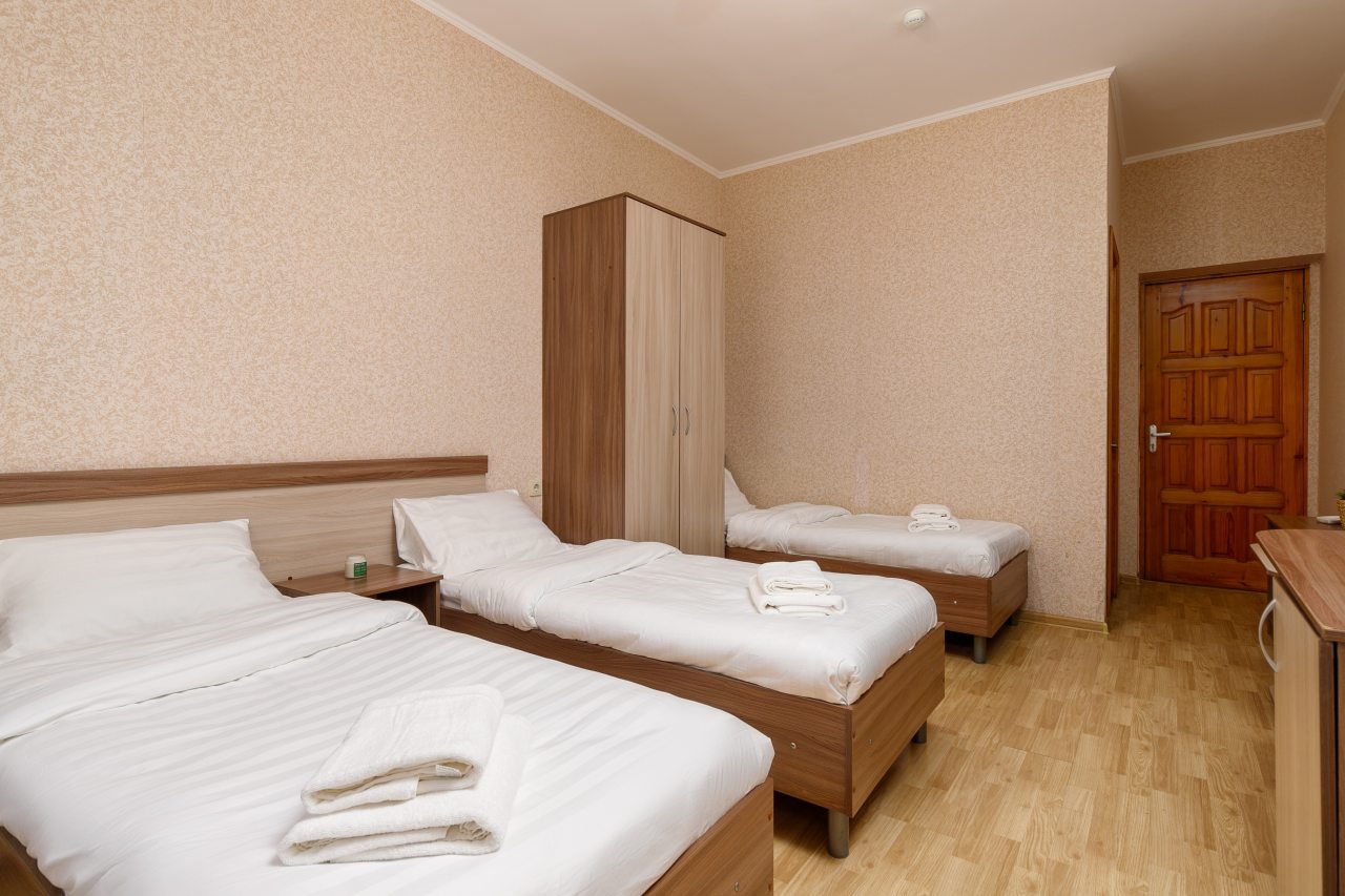 Трехместный (Номер стандарт с тремя раздельными кроватями и балконом(включена экскурсия на Красную поляну)) отеля Ева, Адлер