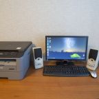 Стационарный компьютер, проводной интернет, принтер, сканер,