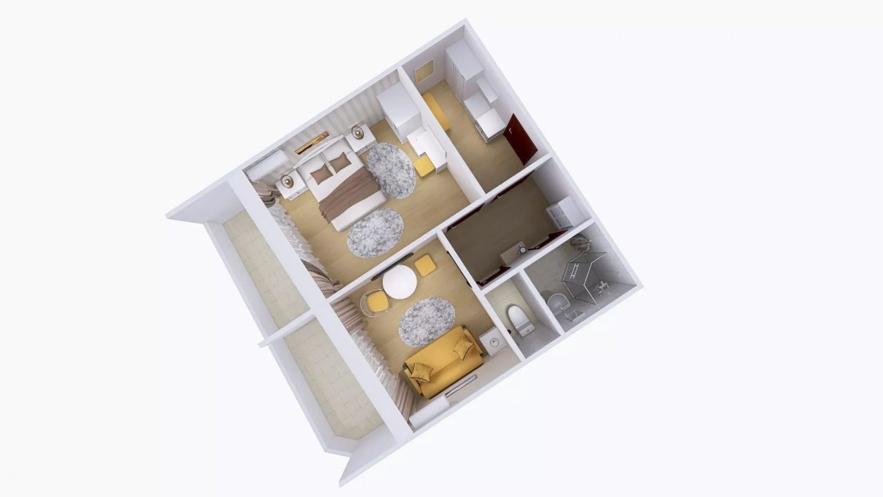 Уютный номер вместимостью до 4 мест