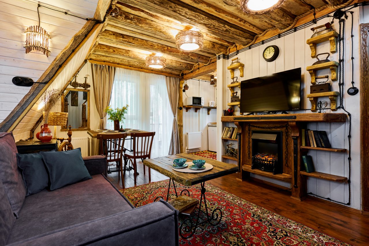 Люкс (Дом №12 категории Люкс с электрокамином и двумя санузлами), База отдыха Алино